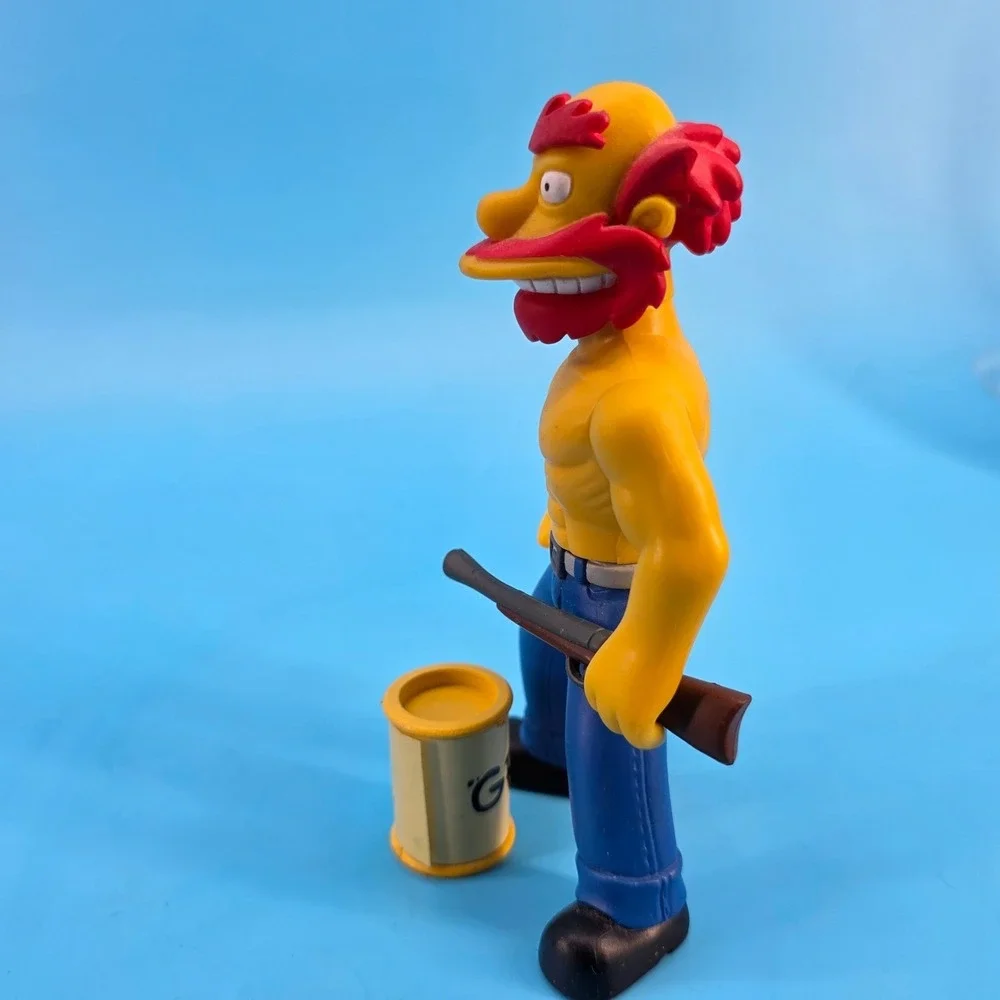 The Simpsons Groundskeeper Willie Action Figure Grease Me Up Playmates 2002‎